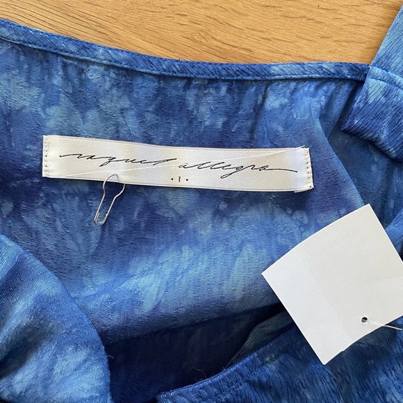 Raquel Allegra Dress Sleeveless Midi Blue Tie Dye Print Size Small NWT - Picture 8 of 11